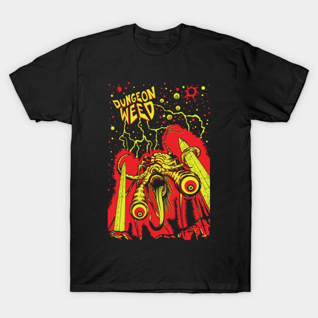 Dungeon Weed  Lumbering Hell shirt T-Shirt by FuzzyMind